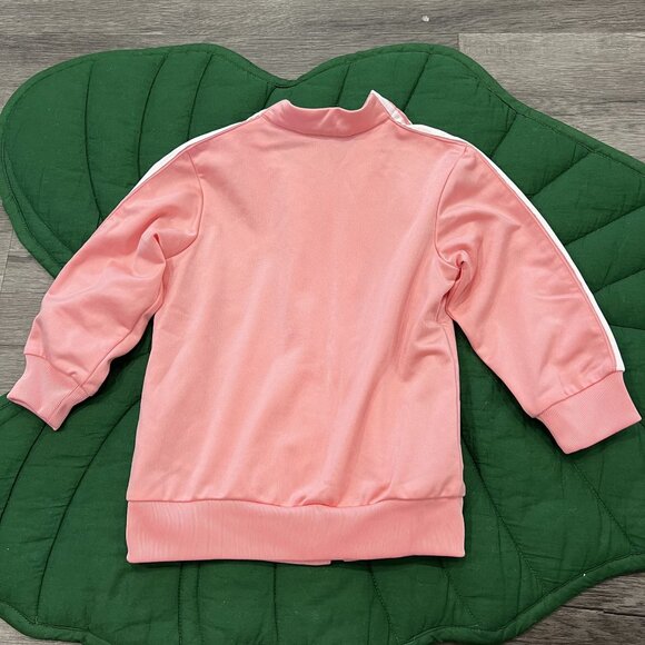 Adidas Toddler 2T Pink Full Zip Track Jacket Sporty - Picture 2 of 4
